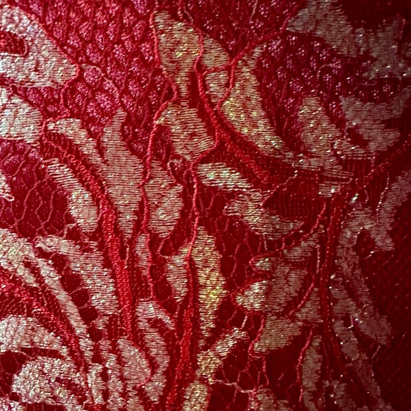 Statements Italy “Confidence Collection “ Red & Gold Brocade Tuxedo Jacket 56L - Picture 4 of 13